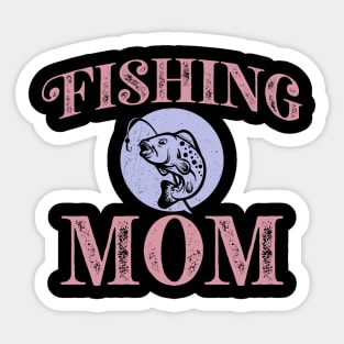 Womens Fishing Mom Mother's Day  Fish Sticker